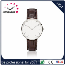 Stainless Steel Leather 2 Hands Wrist Watch for Men (DC-1241)